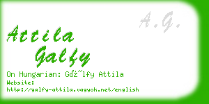attila galfy business card